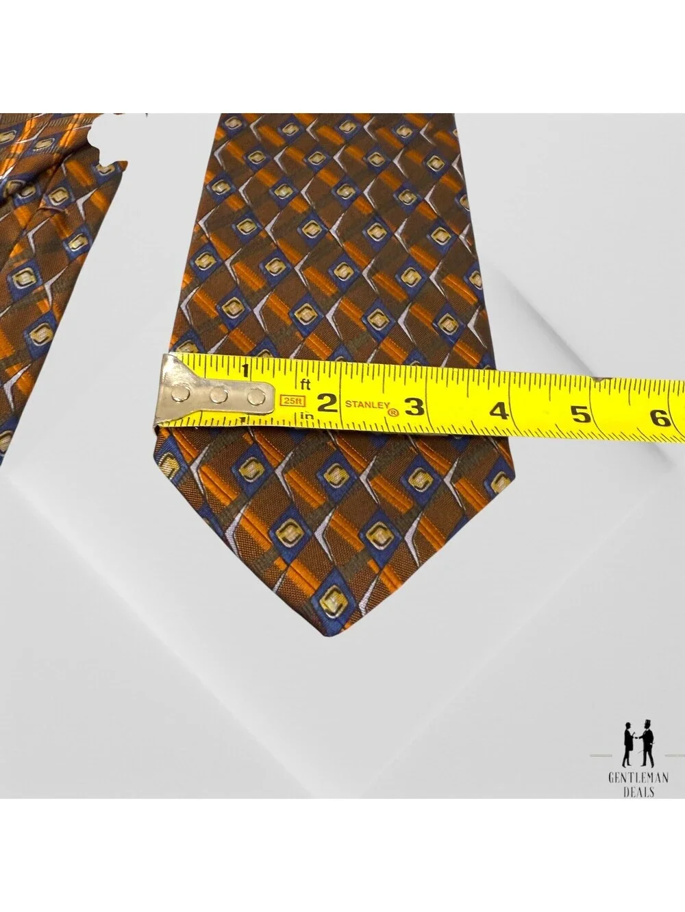 Robert Talbott Best of Class Men's Silk Necktie Designer Geometric Brown 59x4